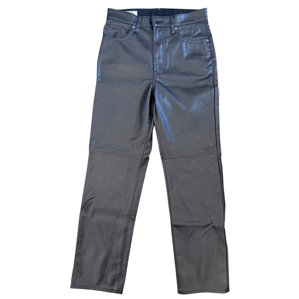 Gap Cheeky Straight Sky High Faux Leather Pants Black Size 28 / 6R